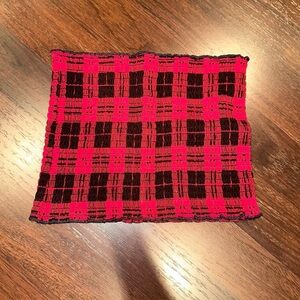 Red & Black Plaid Tube Top (So cute for gamedays!)
